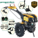 ProGARDEN Pachet Campo 1273 Alpine V2, Motocultor 12CP + PRS20-45 Prasitoare+Plug bilonat/rarita +PR2B-31 Plug reversibil+Adaptor + 2 Roti metalice 540x170 + 4 L Ulei