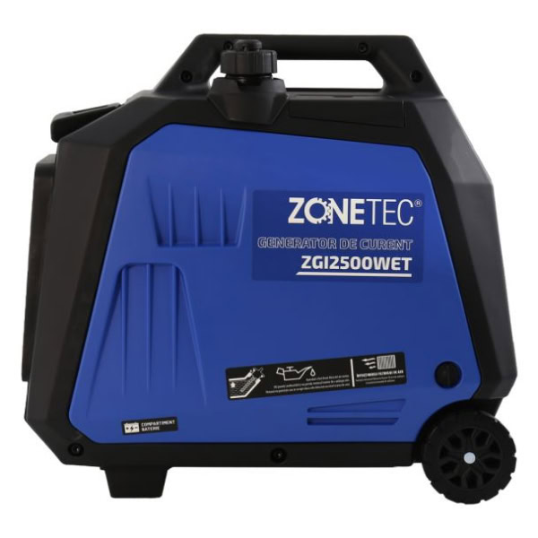 Generator de curent tip inverter Zonetec ZGI2500WET, monofazat, 2.5 kW, roti si maner pliabil pentru transport, pornire electrica - Image 12