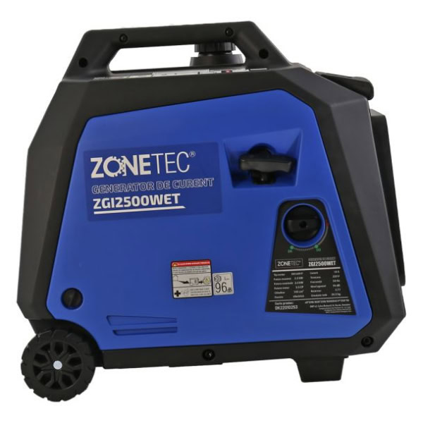 Generator de curent tip inverter Zonetec ZGI2500WET, monofazat, 2.5 kW, roti si maner pliabil pentru transport, pornire electrica - Image 8