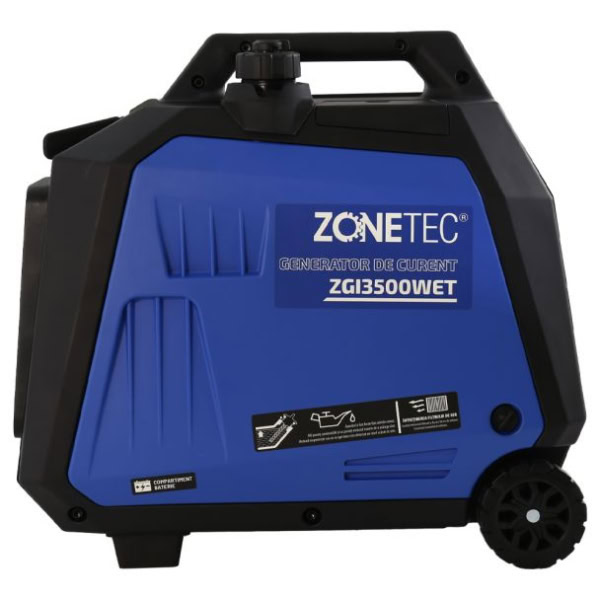 Generator de curent tip inverter Zonetec ZGI3500WET, monofazat, 3.5 kW, roti si maner pliabil pentru transport, pornire electrica - Image 13