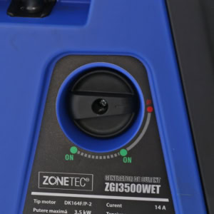 Generator de curent tip inverter Zonetec ZGI3500WET, monofazat, 3.5 kW, roti si maner pliabil pentru transport, pornire electrica | Travandi.ro