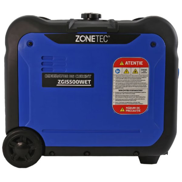 Generator de curent tip inverter Zonetec ZGI5500WET, monofazat, 5.5 kW, roti si maner pliabil pentru transport, pornire electrica - Image 7