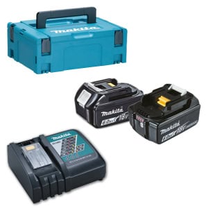 Pachet acumulatori LXT - 2xBL1860B + DC18RC + MAKPAC1 MAKITA 198116-4