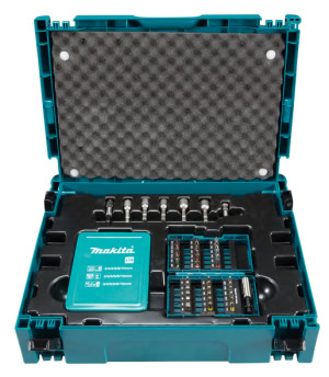 Set accesorii biti, tubulare si burghie, 62 de piese MAKITA B-53908
