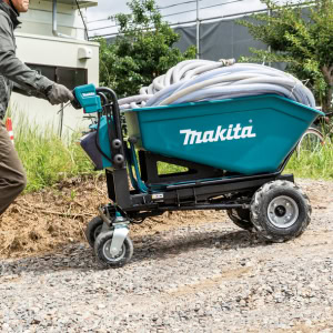Roaba industriala LXT 18Vx2, cap. 300 kg, cuva basculare electrica, livrata fara acumulatori MAKITA DCU602Z | Travandi.ro