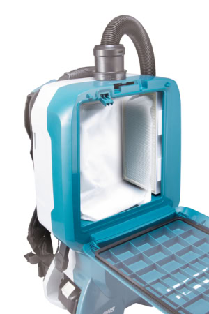 Aspirator portabil tip rucsac, 6 L, fara acumulatori, compatibil cu LXT 2x18V MAKITA DVC665Z | Travandi.ro