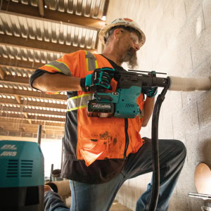 Ciocan rotopercutor XGT, SDS-PLUS, 3,9 J, mandrina rapida, livrat cu 2 acumulatori 40Vmax 4.0Ah MAKITA HR009GM201 | Travandi.ro