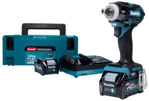 Cheie de strans cu impact XGT 40Vmax, 350 Nm, cu 2 acumulatori MAKITA TW005GD201 | Travandi.ro