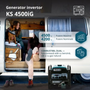 Generator de curent benzina Konner & Sohnen KS 4500iG monofazat invertor 5,5 kW 15 Generator de curent benzina Konner & Sohnen KS 4500iG monofazat invertor 5,5 kW | Travandi.ro
