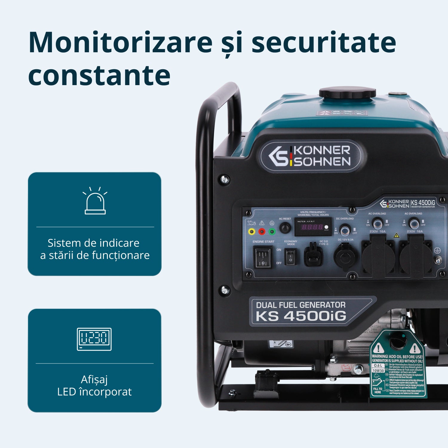 Generator de curent benzina Konner & Sohnen KS 4500iG monofazat invertor 5,5 kW 6 Generator de curent benzina Konner & Sohnen KS 4500iG monofazat invertor 5,5 kW - Image 6