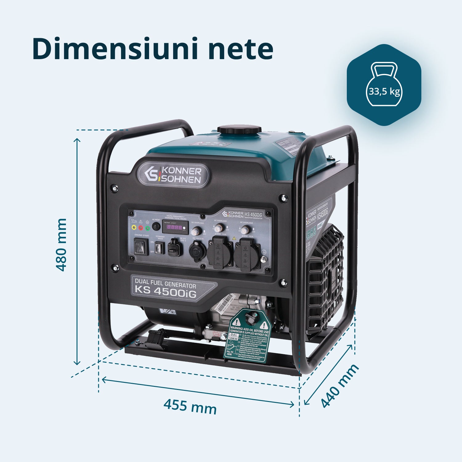 Generator de curent benzina Konner & Sohnen KS 4500iG monofazat invertor 5,5 kW 9 Generator de curent benzina Konner & Sohnen KS 4500iG monofazat invertor 5,5 kW - Image 9