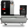 Compresor electric cu surub ELGI EN5-7bar debit 0.74mc/min, uscator si rez.270L inclus, 5.5kW/400V