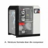 Compresor electric cu surub ELGI EN5-7bar debit 0.74mc/min, uscator si rez.270L inclus, 5.5kW/400V