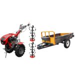 Pachet Motocultor WEIMA WM 1100BE(KM) Diesel 12 CP + Remorca basculabila LY 800 Kg