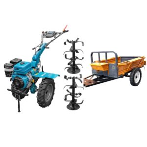 Pachet Motocultor DAKARD DKD1010D RATO 420R Benzina 16 CP + Remorca RK 700 Kg