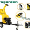 Pachet ProGARDEN TB120 tocator resturi vegetale, 12CP, benzina, 120mm + MF3545P Motoferastrau 450mm, 3.4CP, benzina 2T, 55cmc + 4L ulei