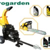 Pachet ProGARDEN TB120EN Tocator resturi vegetale, 15CP, benzina, 120mm + MF3545P Motoferastrau 450mm, 3.4CP + 4L ulei