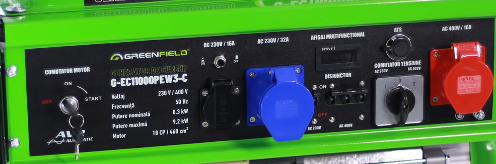 Generator de curent benzina Greenfield G-EC11000PEW3-C trifazat AVR 9,2 kw pornire electrica 18 Generator de curent pe benzina Greenfield G-EC11000PEW3-C