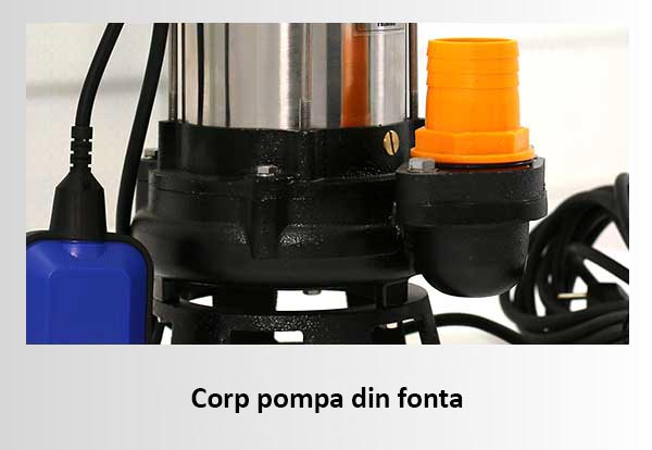 Pompa submersibila WASSERKONIG PST1100 1100 W 267 l/min refulare 9 m fonta — imaginea 3