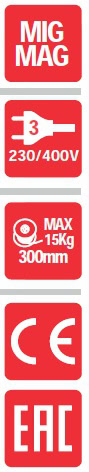 Aparat sudura MIG-MAG Telwin TELMIG250/2TURBO, 260 A, sarma otel 0.6-1 mm, cu accesorii | Travandi.ro