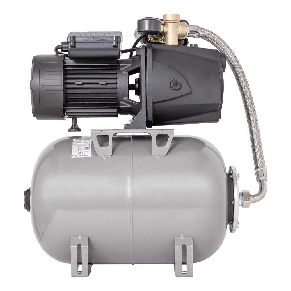Hidrofor cu pompa autoamorsanta Wasserkonig 25LM3.7-43, fonta, putere 850 W, debit 3720 l/h, inaltime refulare 43 m, vas de expansiune 24 l 4 Hidrofor cu pompa autoamorsanta Wasserkonig 25LM3.7-43, fonta, putere 850 W, debit 3720 l/h, inaltime refulare 43 m, vas de expansiune 24 l - Image 4