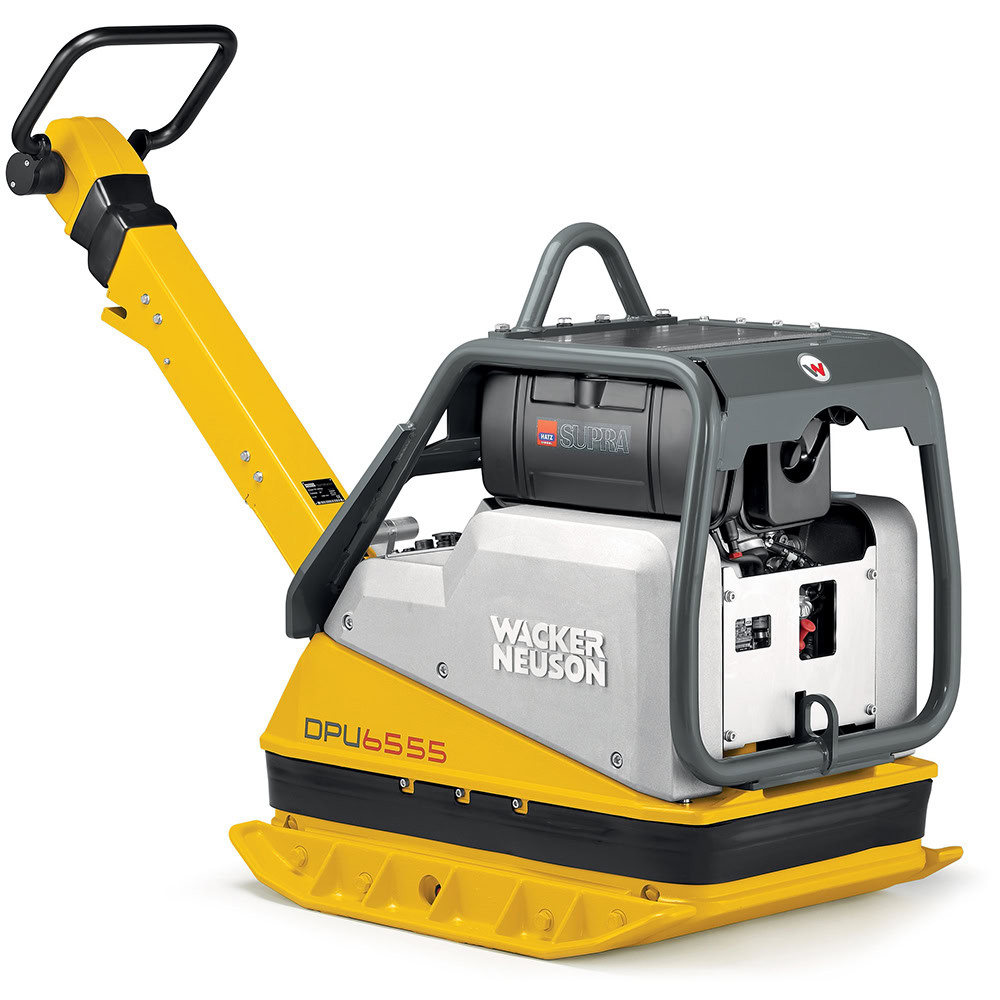Placa compactoare reversibila Wacker Neuson DPU6555Hes, cadru de protectie ingust, diesel, greutate 499 kg, forta de impact 65 kN, pornire electrica 1 Placa compactoare reversibila Wacker Neuson DPU6555Hes, cadru de protectie ingust, diesel, greutate 499 kg, forta de impact 65 kN, pornire electrica