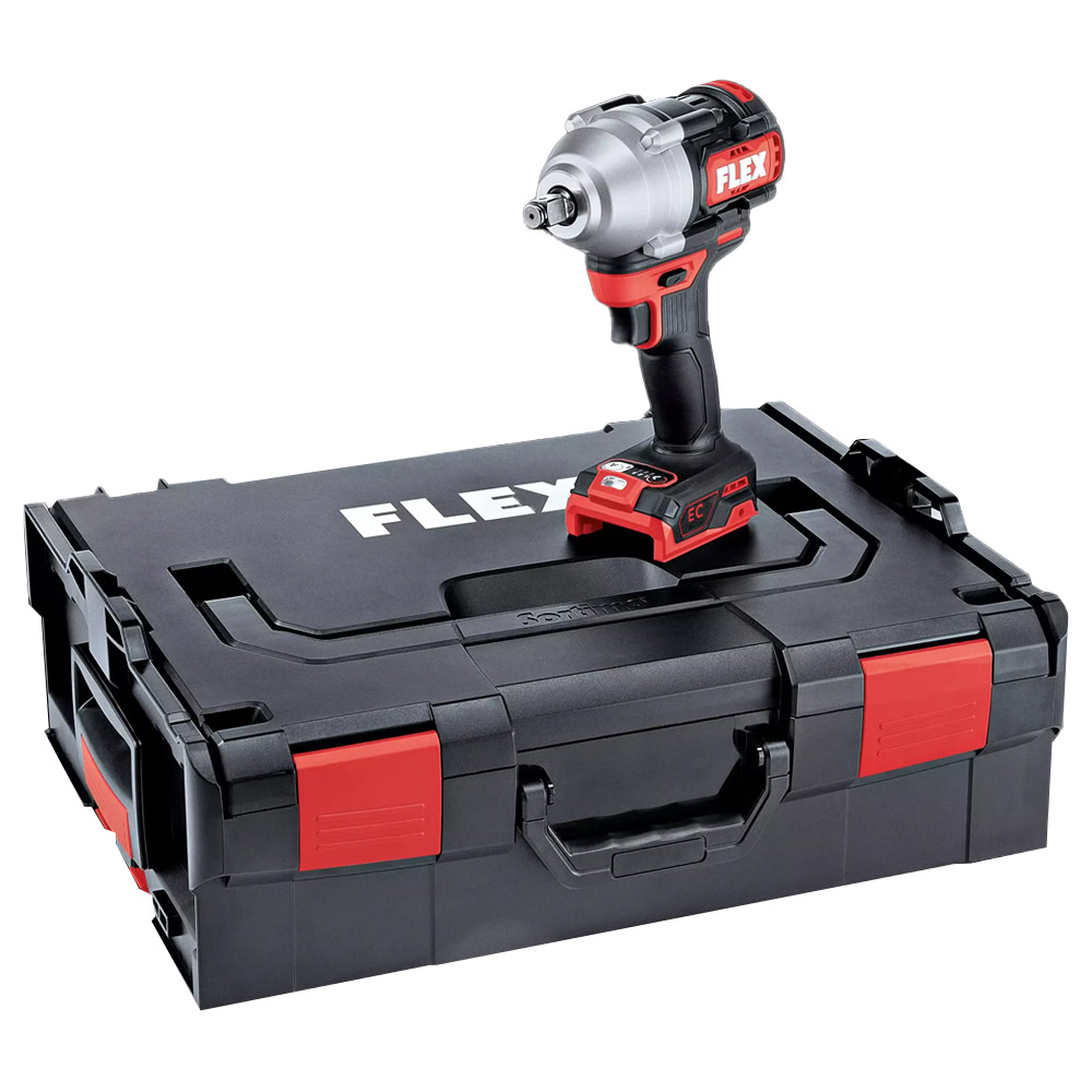 Masina de insurubat cu impact Flex IW 1/2" 750 18.0-EC, patrat 1/2", cuplu maxim 750 Nm, compatibila cu acumulatori Li-Ion 18 V, in valiza L-BOXX® 1 Masina de insurubat cu impact Flex IW 1/2" 750 18.0-EC, patrat 1/2", cuplu maxim 750 Nm, compatibila cu acumulatori Li-Ion 18 V, in valiza L-BOXX®