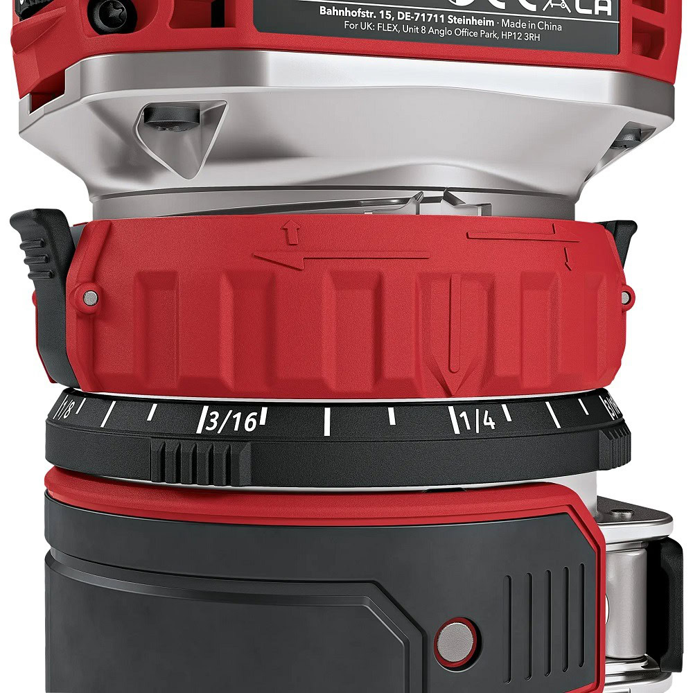 Masina de frezat Flex CER 18.0-EC/5.0 Set, adancime de taiere 50 mm, cu 2 acumulatori 18V in valiza L-BOXX 7 Masina de frezat Flex CER 18.0-EC/5.0 Set, adancime de taiere 50 mm, cu 2 acumulatori 18V in valiza L-BOXX - Image 7