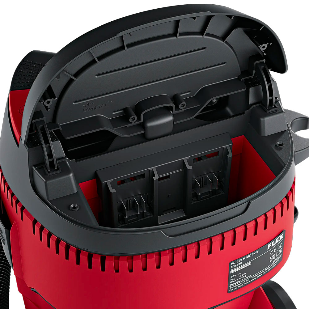 Aspirator profesional compact Flex VCE 22 L MC 2x18.0, compatibil cu acumulatori 18 V, 20 l 3 Aspirator profesional compact Flex VCE 22 L MC 2x18.0, compatibil cu acumulatori 18 V, 20 l - Image 3