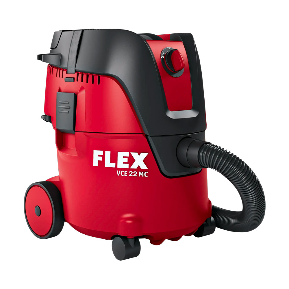 Aspirator profesional compact Flex VCE 22 L MC 2x18.0, compatibil cu acumulatori 18 V, 20 l 1 Aspirator profesional compact Flex VCE 22 L MC 2x18.0, compatibil cu acumulatori 18 V, 20 l