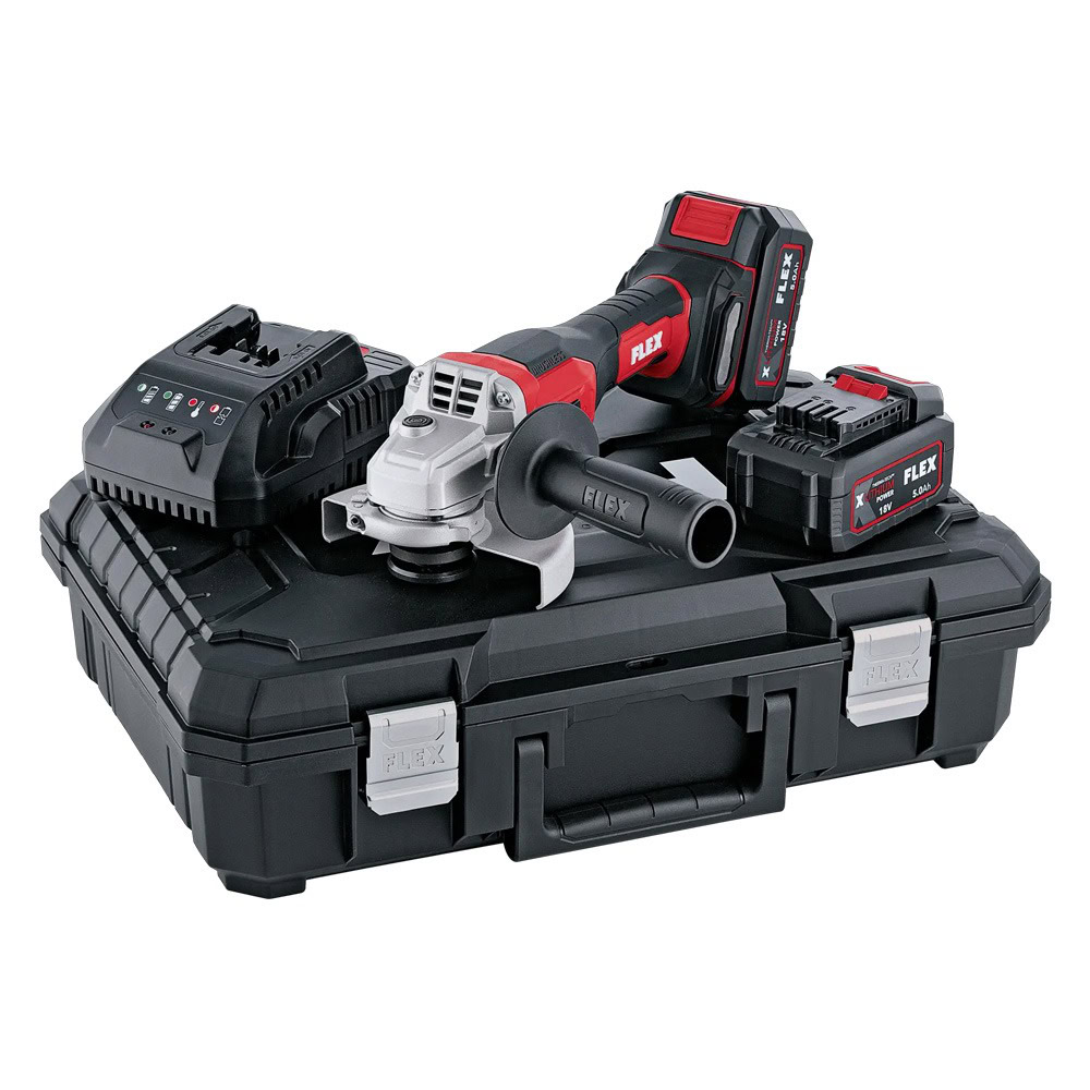 Polizor unghiular Flex L 125 18.0-EC LD /5.0 Set, cu 2 acumulatori 18V/5.0AH, 125 mm, 10000 rpm, gen. 2 1 Polizor unghiular Flex L 125 18.0-EC LD /5.0 Set, cu 2 acumulatori 18V/5.0AH, 125 mm, 10000 rpm, gen. 2