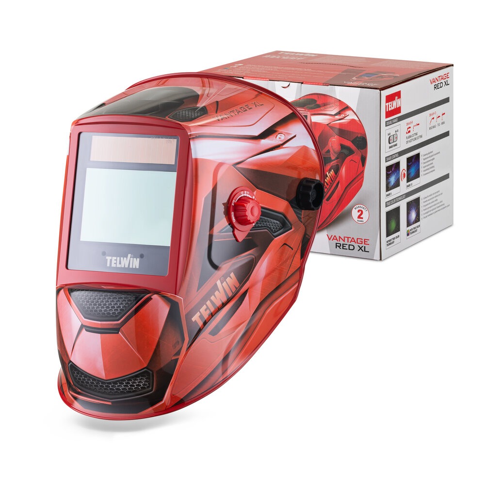 Masca de sudura automata cu filtru reglabil DIN 4/5 -9/9-13 Telwin 802936, VANTAGE RED XL, MMA/Mig-Mag/TIG 2 Masca de sudura automata cu filtru reglabil DIN 4/5 -9/9-13 Telwin 802936, VANTAGE RED XL, MMA/Mig-Mag/TIG - Image 2