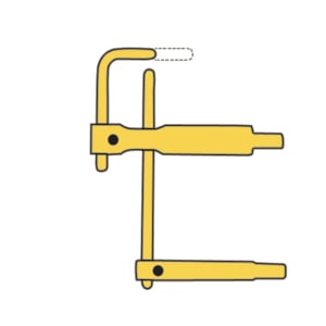 Set brate pentru sudura in puncte XA5 140 mm + 100 mm Telwin 803159, cu electrozi, pentru profile interioare