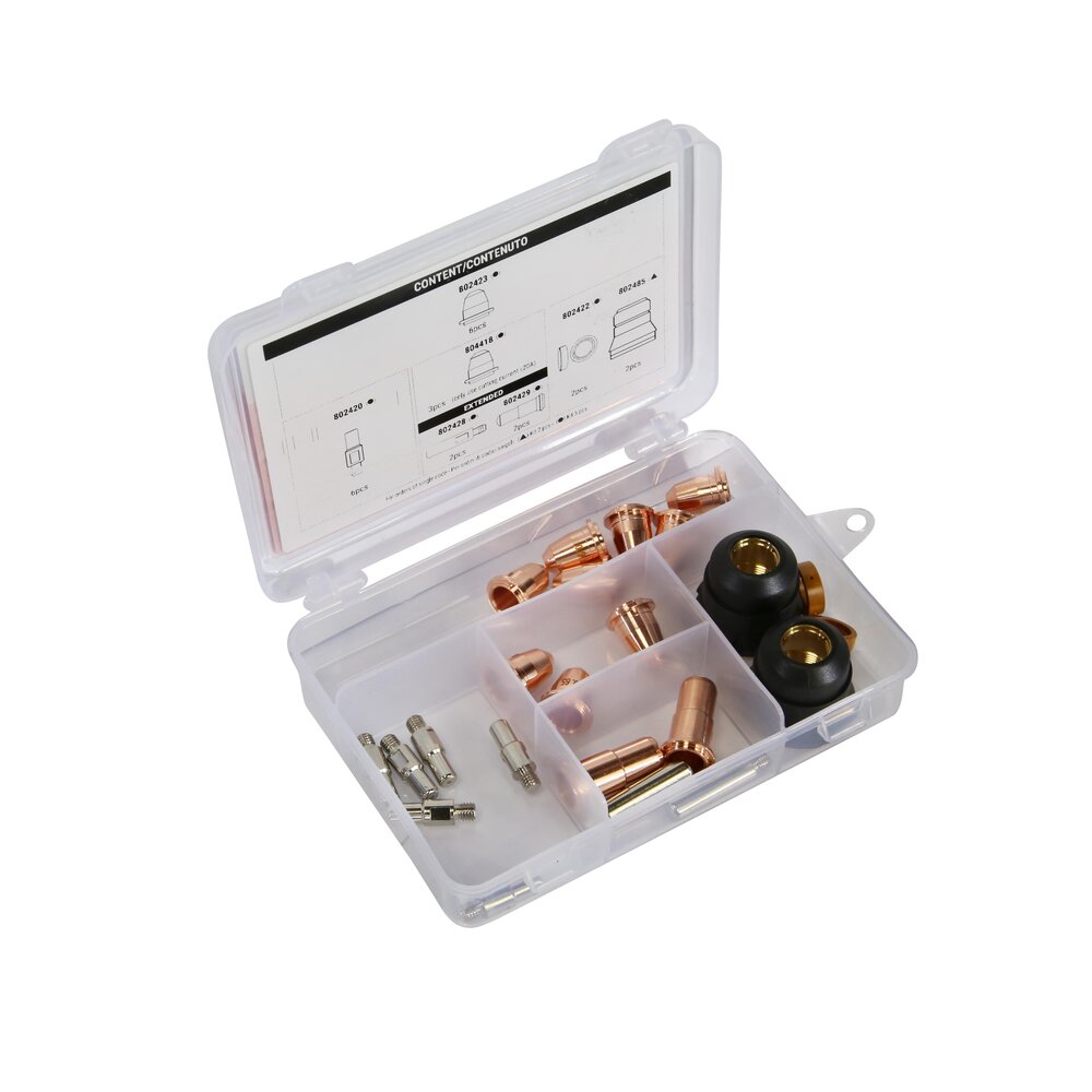 Set consumabile pentru torta de taiere cu plasma PK Telwin 804416, in cutie din plastic 1 Set consumabile pentru torta de taiere cu plasma PK Telwin 804416, in cutie din plastic