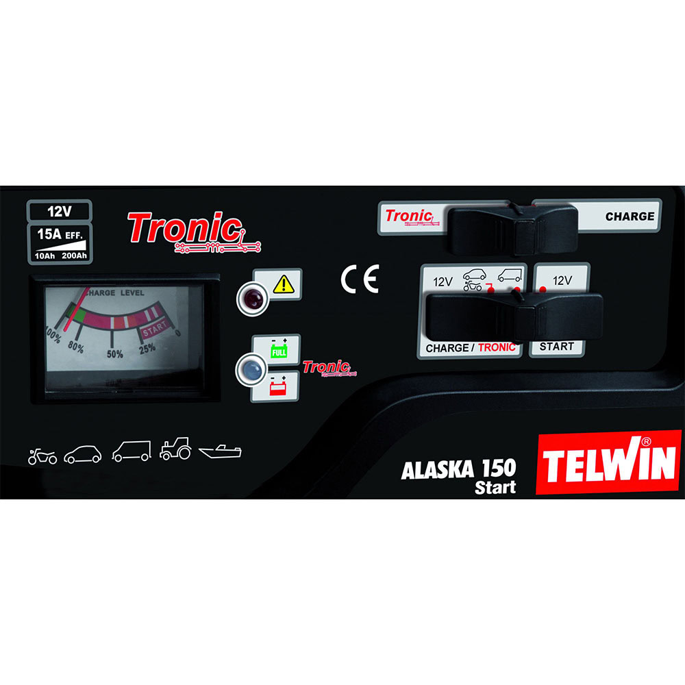 Redresor baterii si robot de pornire Telwin ALASKA150START, tensiune incarcare 12 V, capacitate baterii Pb/GEL/AGM/START/STOP/10-200 Ah, incarcare rapida 2 Redresor baterii si robot de pornire Telwin ALASKA150START, tensiune incarcare 12 V, capacitate baterii Pb/GEL/AGM/START/STOP/10-200 Ah, incarcare rapida - Image 2