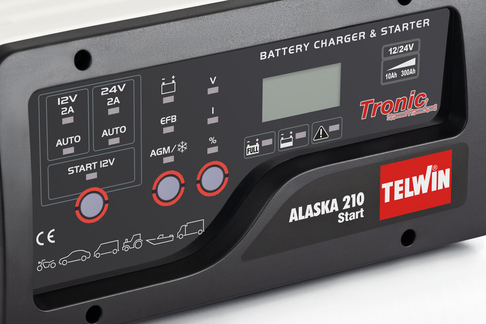 Redresor baterii si robot de pornire Telwin ALASKA210START, tensiune incarcare 12/24 V, capacitate baterii Pb/GEL/AGM/START/STOP/10-300 Ah(12 V), cu afisaj 3 Redresor baterii si robot de pornire Telwin ALASKA210START, tensiune incarcare 12/24 V, capacitate baterii Pb/GEL/AGM/START/STOP/10-300 Ah(12 V), cu afisaj - Image 3