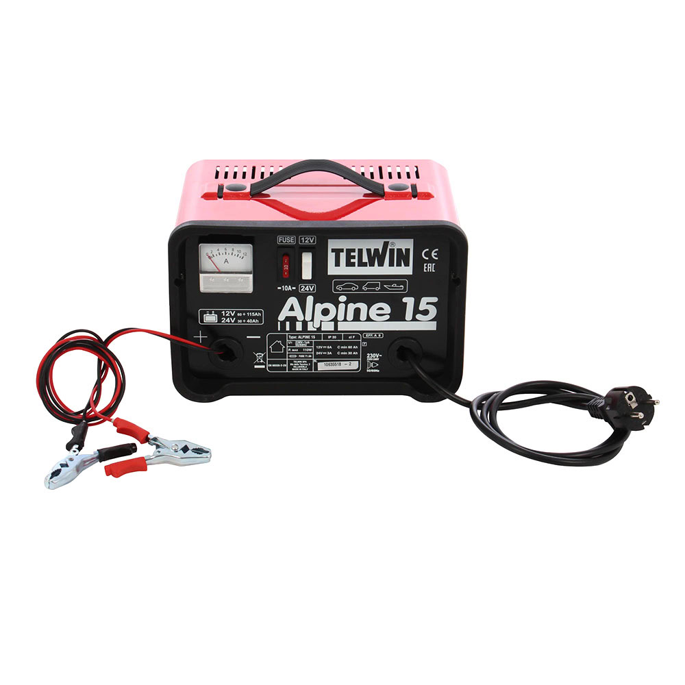 Redresor baterii Telwin ALPINE15, tensiune incarcare 12/24 V, capacitate baterii Pb/START/STOP 60-115 Ah 2 Redresor baterii Telwin ALPINE15, tensiune incarcare 12/24 V, capacitate baterii Pb/START/STOP 60-115 Ah - Image 2