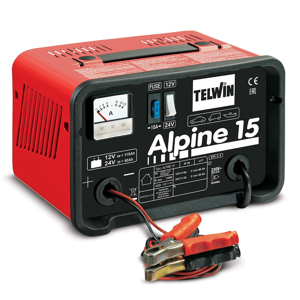 Redresor baterii Telwin ALPINE15, tensiune incarcare 12/24 V, capacitate baterii Pb/START/STOP 60-115 Ah 1 Redresor baterii Telwin ALPINE15, tensiune incarcare 12/24 V, capacitate baterii Pb/START/STOP 60-115 Ah