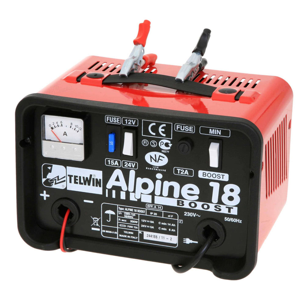 Redresor baterii Telwin ALPINE18BOOST, tensiune incarcare 12/24 V, capacitate baterii Pb/START/STOP 14-185 Ah, incarcare rapida 2 Redresor baterii Telwin ALPINE18BOOST, tensiune incarcare 12/24 V, capacitate baterii Pb/START/STOP 14-185 Ah, incarcare rapida - Image 2