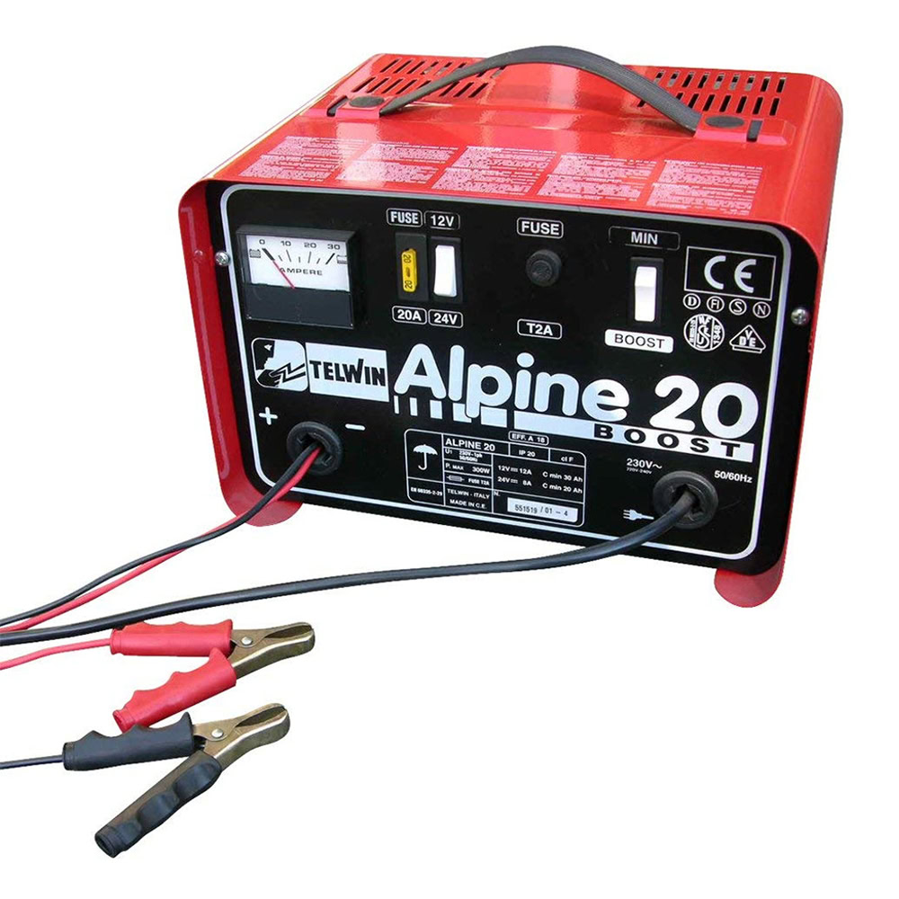 Redresor baterii Telwin ALPINE20BOOST, tensiune incarcare 12/24 V, capacitate baterii Pb/START/STOP 30-225 Ah, incarcare rapida 2 Redresor baterii Telwin ALPINE20BOOST, tensiune incarcare 12/24 V, capacitate baterii Pb/START/STOP 30-225 Ah, incarcare rapida - Image 2