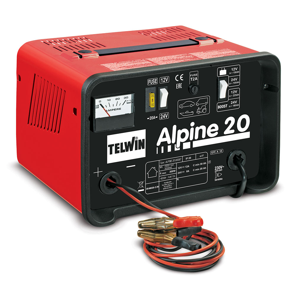Redresor baterii Telwin ALPINE20BOOST, tensiune incarcare 12/24 V, capacitate baterii Pb/START/STOP 30-225 Ah, incarcare rapida 1 Redresor baterii Telwin ALPINE20BOOST, tensiune incarcare 12/24 V, capacitate baterii Pb/START/STOP 30-225 Ah, incarcare rapida