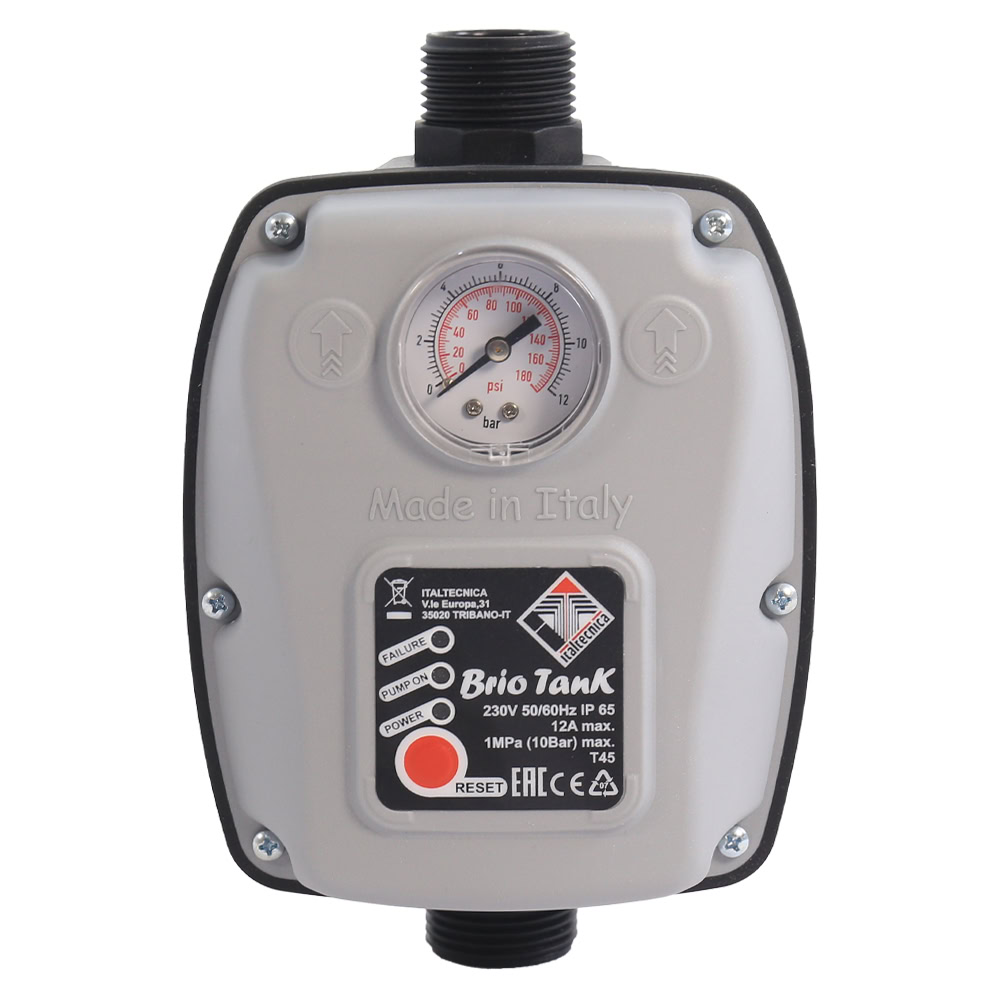 Prescontrol cu manometru Italtecnica BRIO-TANK_2.0, 230 V, max 1500 W, max. 10 bari, recipient 0.4 L 5 Prescontrol cu manometru Italtecnica BRIO-TANK_2.0, 230 V, max 1500 W, max. 10 bari, recipient 0.4 L - Image 5