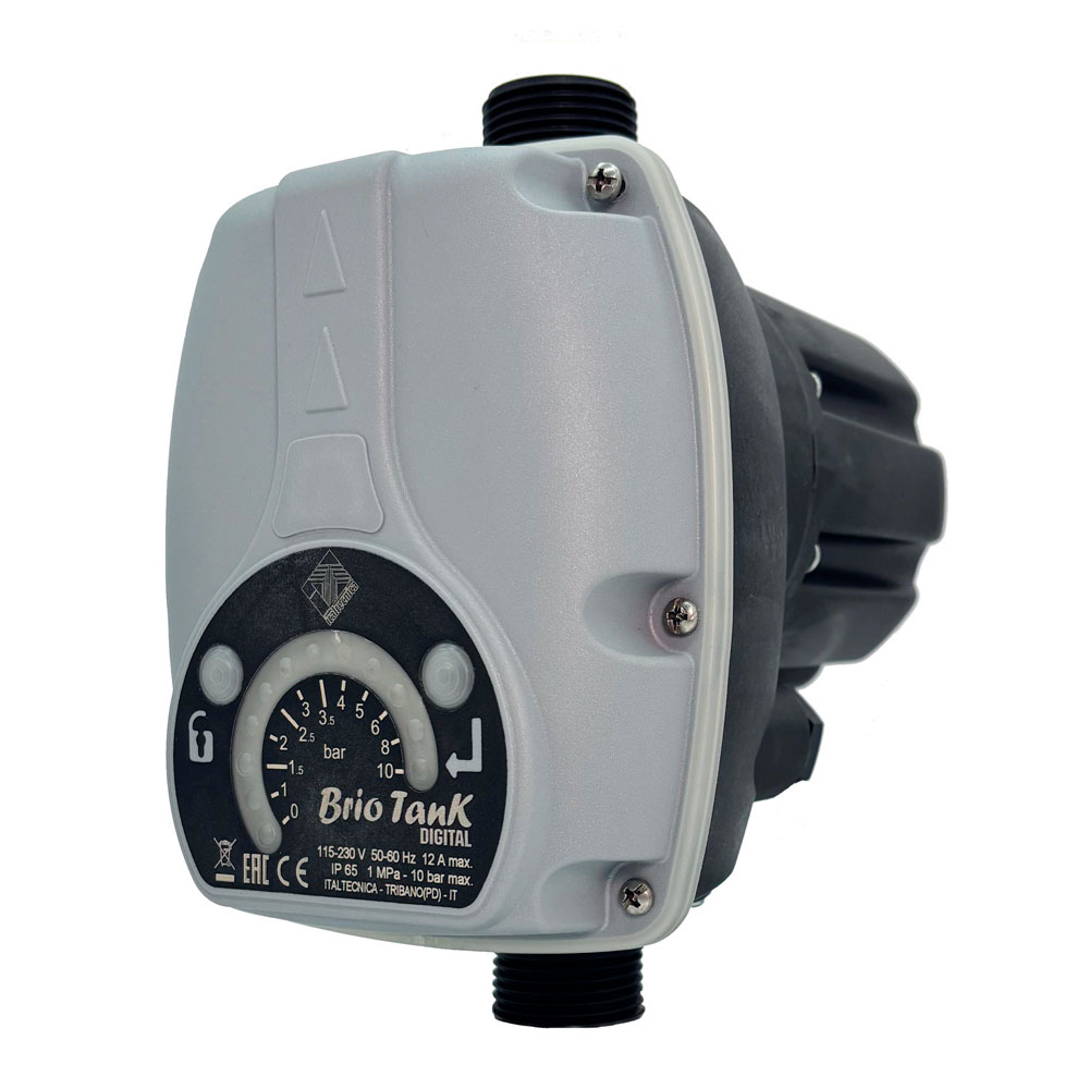 Prescontrol Italtecnica BRIO-TANK_DIGITAL, 230 V, max. 10 bari, recipient 0.4 L 1 Prescontrol Italtecnica BRIO-TANK_DIGITAL, 230 V, max. 10 bari, recipient 0.4 L