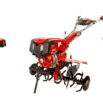 Motosapatoare Strong by Bronto, motor R300 300cc 6.0kW + roti cauciuc 5.00-12 + masca cu far LED + rarita