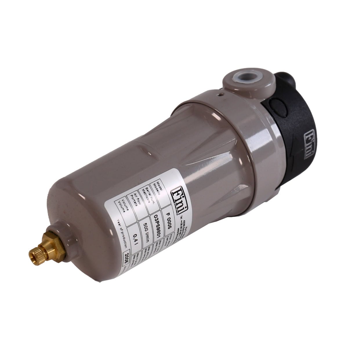 Filtru de aer cu carbon activ Fini CFI05, 500 l/min, 3/8" 2 Filtru de aer cu carbon activ Fini CFI05, 500 l/min, 3/8" - Image 2