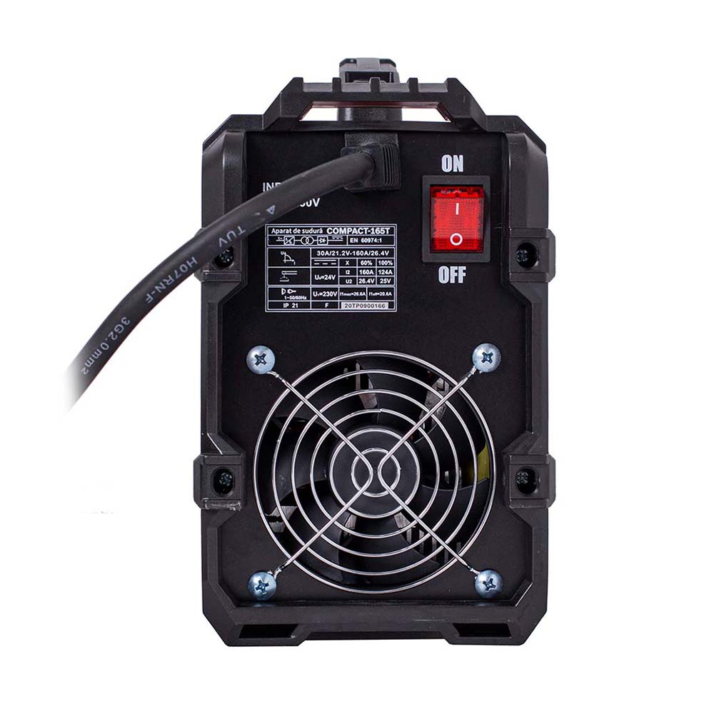 Invertor sudura MMA Tehnoweld COMPACT-165T, 160 A, electrozi 1.6-4 mm, cu accesorii 4 Invertor sudura MMA Tehnoweld COMPACT-165T, 160 A, electrozi 1.6-4 mm, cu accesorii - Image 4