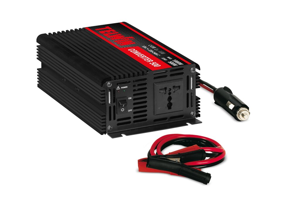 Convertor 12-230 V Telwin CONVERTER500, putere maxima 1000 W 1 Convertor 12-230 V Telwin CONVERTER500, putere maxima 1000 W
