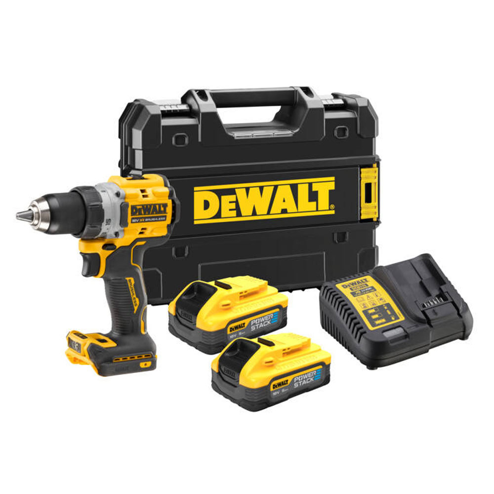 Masina de gaurit si insurubat DeWalt DCD800H2T, max 90 Nm, cu 2 acumulatori Powerstack 18V / 5.0Ah, in valiza de transport 1 Masina de gaurit si insurubat DeWalt DCD800H2T, max 90 Nm, cu 2 acumulatori Powerstack 18V / 5.0Ah, in valiza de transport