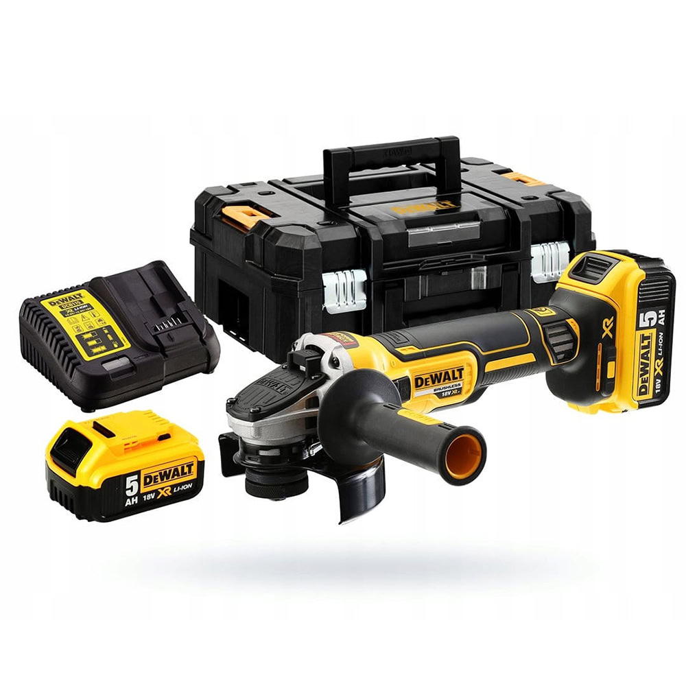 Polizor unghiular DeWalt DCG405P2, 125 mm, 2 acumulatori Li-Ion 18 V/5 Ah, incarcator, valiza de transport 2 Polizor unghiular DeWalt DCG405P2, 125 mm, 2 acumulatori Li-Ion 18 V/5 Ah, incarcator, valiza de transport - Image 2