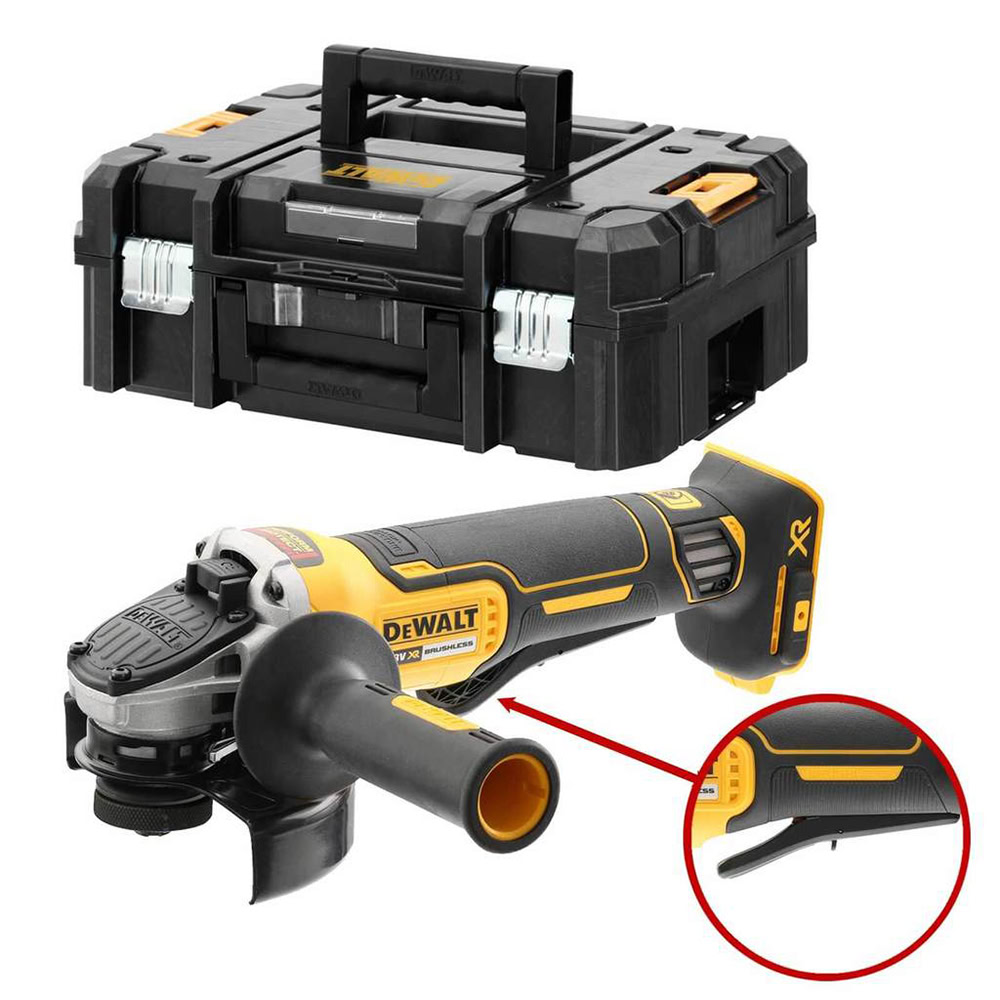 Polizor unghiular DeWalt DCG406NT, compatibil cu acumulatori Li-Ion XR 18 V, 125 mm, valiza TSTAK 2 Polizor unghiular DeWalt DCG406NT, compatibil cu acumulatori Li-Ion XR 18 V, 125 mm, valiza TSTAK - Image 2